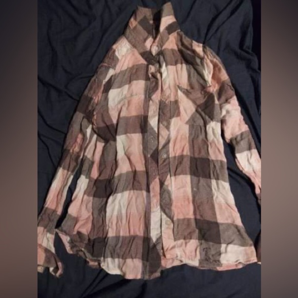 Pink and grey flannel